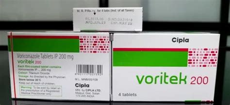 Voriconazole Voritek 200mg Tablet Cipla Ltd At Rs 700 Stripe In New