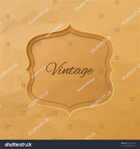 Classic Vintage Paper Frame Border Vector Stock Vector (Royalty Free ...