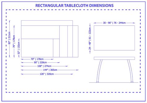 What Are the Tablecloth Sizes (with Drawings) - Homenish