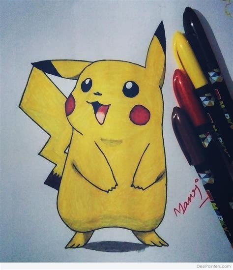 Pikachu Drawing In Pencil