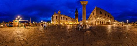 Venice - San Marco pier at night 360 Panorama | 360Cities