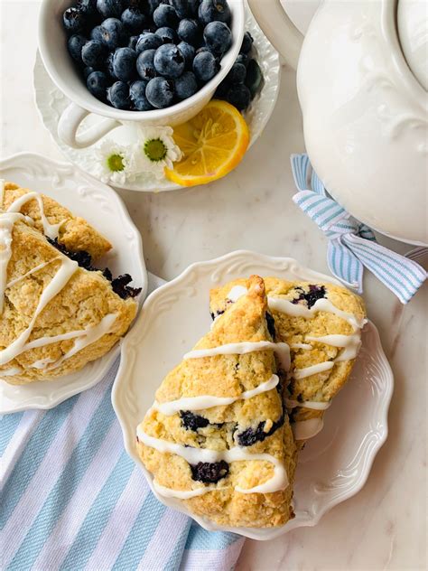 Blueberry Scones With Meyer Lemon Glaze A Perfect Feast