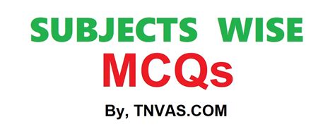 Subjects Wise Mcqs Tnvascom