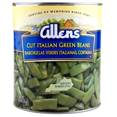 Allens Italian Style Cut Green Beans Cans Case