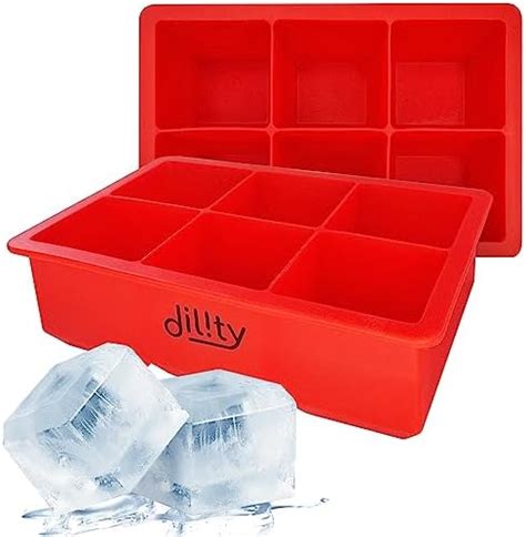 Large Silicone Ice Cube Tray BPA Free Flexible Easy Release Giant Ice