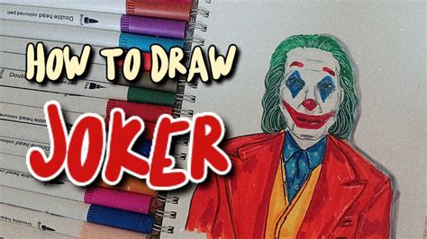 How To Draw Joker With Markers And Colored Pencil 🃏 Youtube