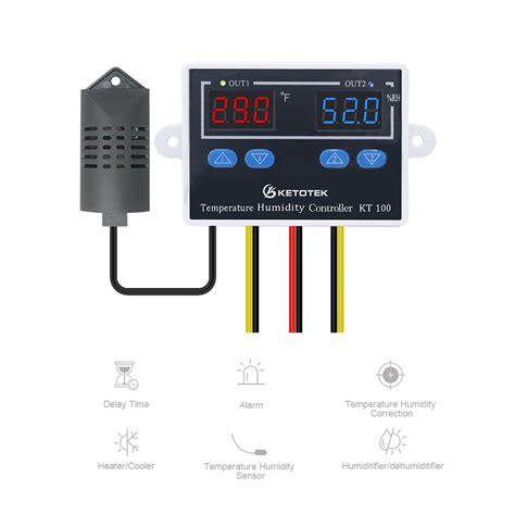 KT100 Digital Thermostat Humidity Controller Egg Incubator Temperature