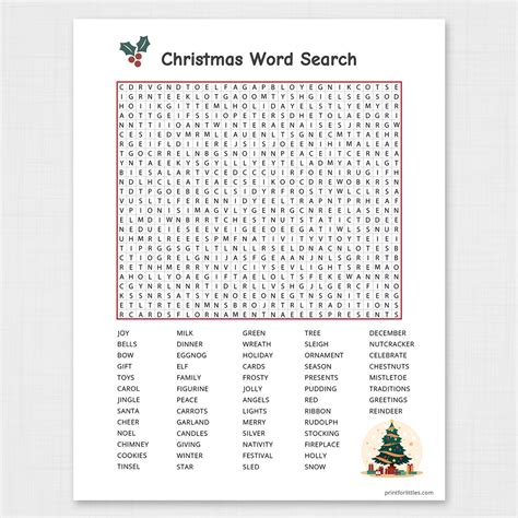 Large Christmas Word Search Printable - Word Search Maker