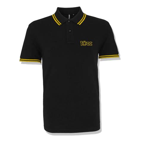 Black & Yellow Logo Polo Shirt – 10CC UK