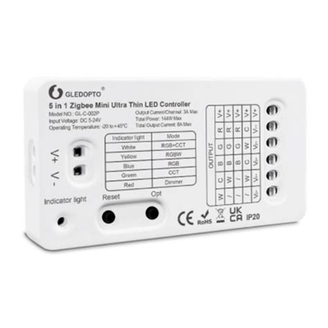 X Gledopto Zigbee Dc V Mini In Rgbcct Rgbw Rgb Cct Dimmer