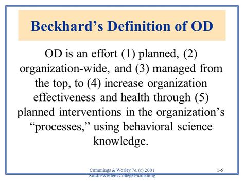 Organization Development And Change Thomas G Cummings Christopher G