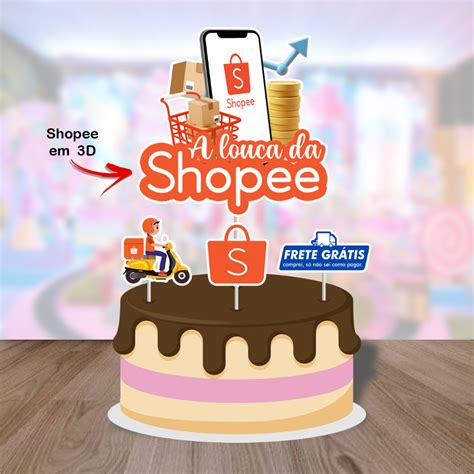 Topo De Bolo Shopee - Topo de bolo Shopee personalizado | Shopee Brasil