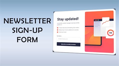 Newsletter Sign Up Form With Success Message Frontend Mentor