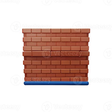 Brick Wall 3d Rendering Icon Illustration 28709174 Png