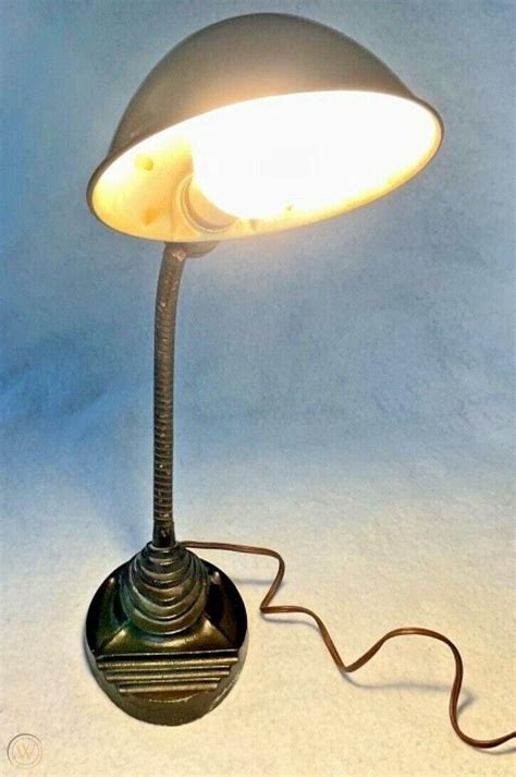 Vintage C Eagle Gooseneck Art Deco Desk Lamp Pat Number D