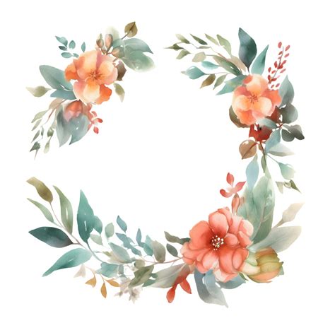 Watercolor Flower Frame Png Infoupdate Org