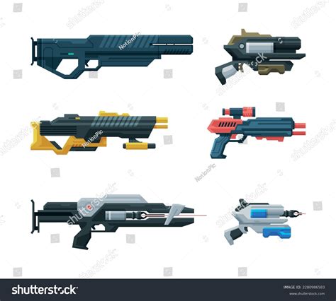 Futuristic Weapons Blaster Gun Laser Vector Stock Vector (Royalty Free) 2280986583 | Shutterstock