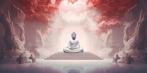 Free Photo | 3d rendering of buddha statue in heaven