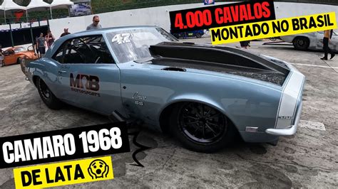 Olha o nível da arrancada no Brasil Camaro 1968 todo montado aqui