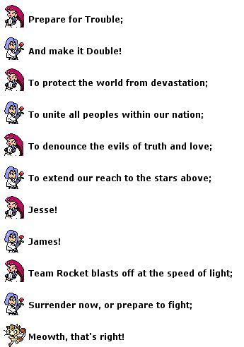 Team Rocket Motto Parody