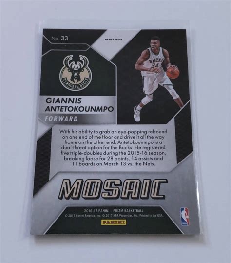 Letao Nba Panini Prizm Basketball Giannis