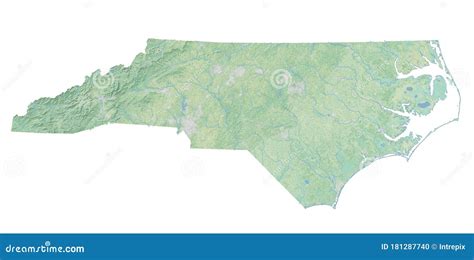 Topographic Map Of North Carolina - Map