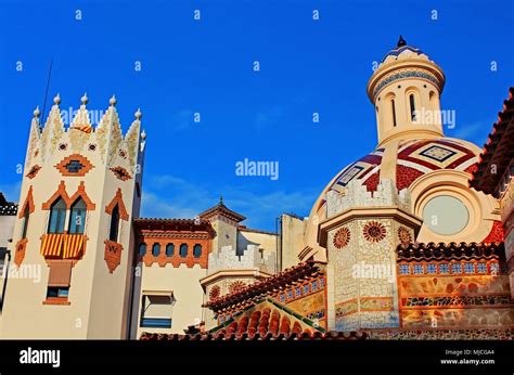 Parish Church Of Sant Roma Lloret De Mar Costa Brava Spain Stock