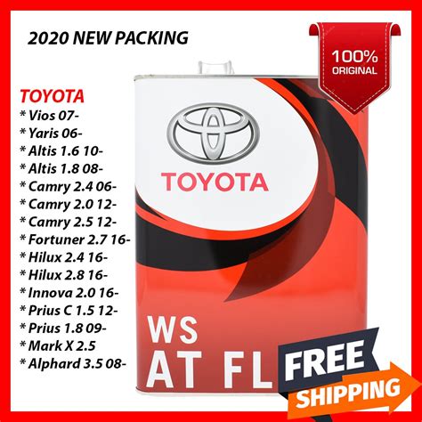 Original Toyota Atf Auto Gear Oil Ws L Vios Altis Camry