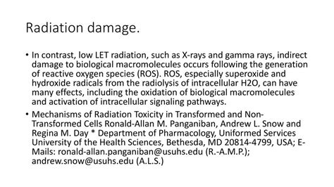 Implications For Immunotherapy Of Acute Radiation Syndromes Part Ppt