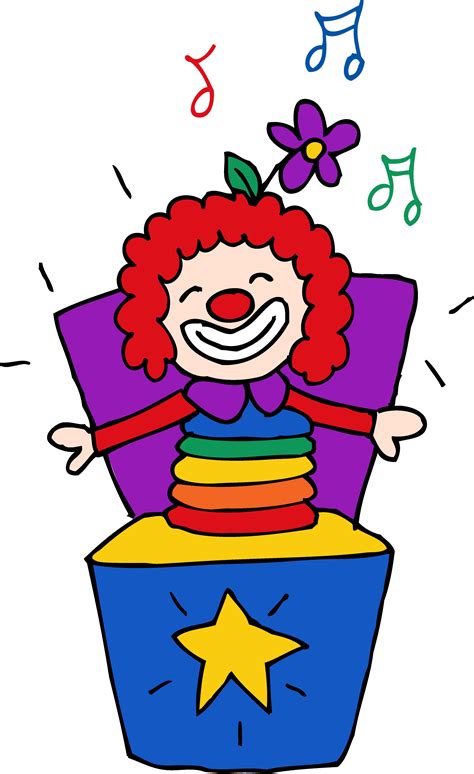 Colorful Jack in the Box Clipart - Free Clip Art