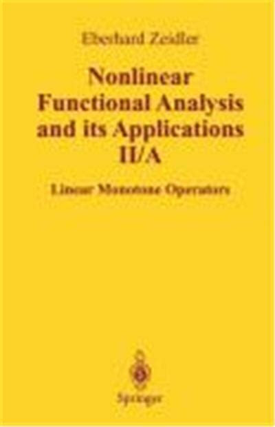 Nonlinear Functional Analysis And Its Applications Volume