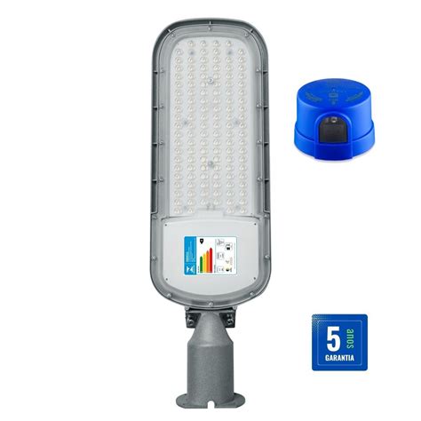 Luminária LED Street 100W 5000K Bivolt c Base 3 Pinos Inmetro Rlux