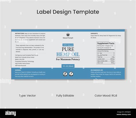 Cbd Label Design Template Cbd Dropper Bottle Oil Hemp Oil Label