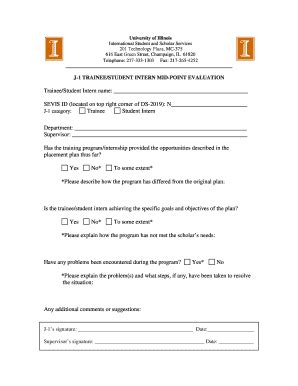 Fillable Online Isss Illinois Midpoint Evaluation Form International