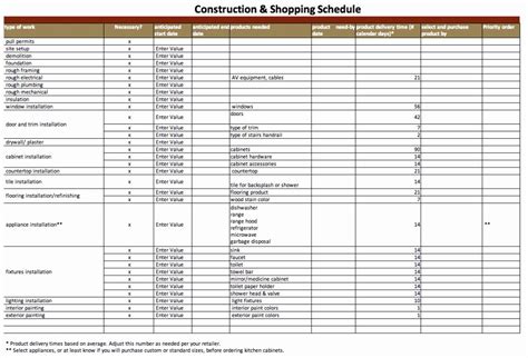 Construction Schedule Excel Template Free Luxury Construction Schedule