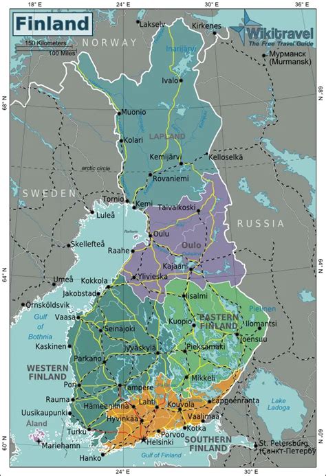 Finland Regions Map - MapSof.net