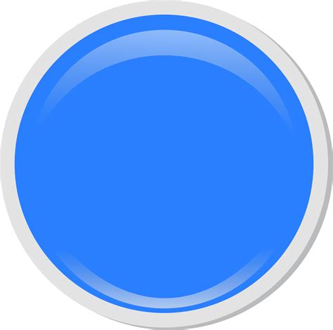 Blue Circle Round 3d Button Png Transparent