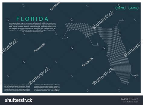 Florida Map Usa United States America Stock Vector Royalty Free 2225040015 Shutterstock