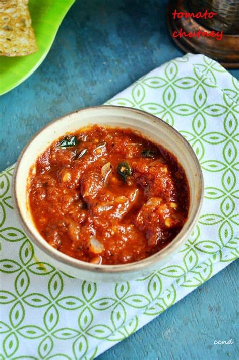 Tomato Chutney Recipe How To Make Tomato Chutney For Idli Dosa