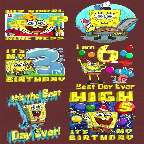 Birthday Png It My Birthday Png Mademark X Spongebob Etsy