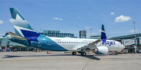 Close Up With Westjets 737 Max 8 In Its New Livery