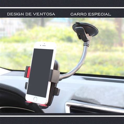 Suporte Celular Carro Veicular Para Brisa 360º Fixação Ventosa Haste