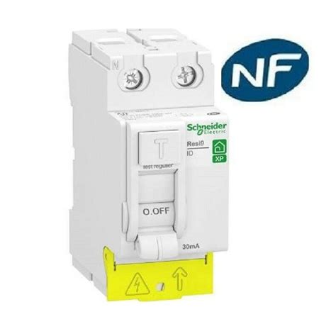 Interrupteur différentiel Resi9 xp 2P 40A 30ma type AC Schneider R9PRC240