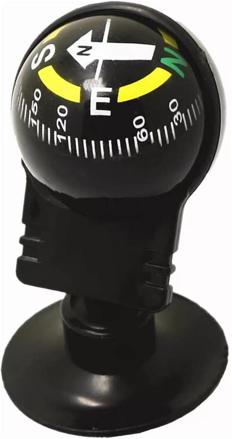 Car Compass Ball With Suction Cup Mini Automotive Compass Ball Dashboard Compass