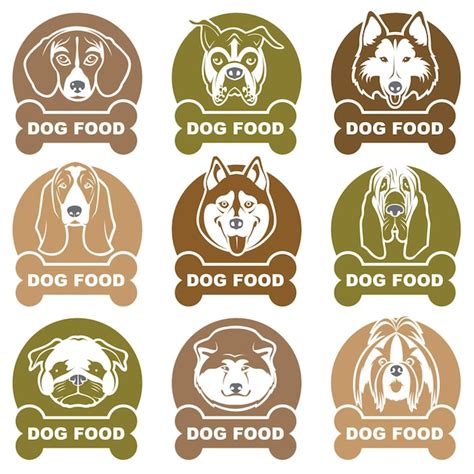 Premium Vector | Dog food labels set