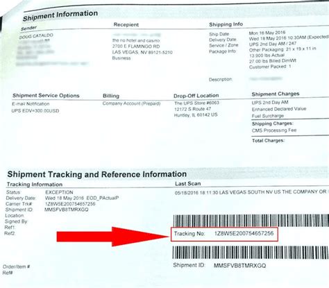 How To Find Ups Tracking Number On Receipt Templates Sample Printables