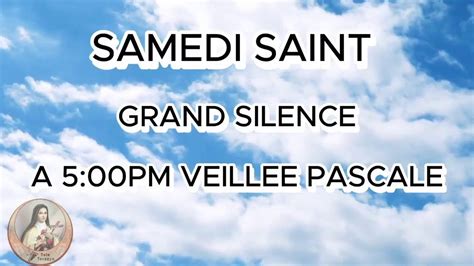 Vendredi 29 Mars 2024 VEILLEE PASCALE SAMEDI SAINT YouTube