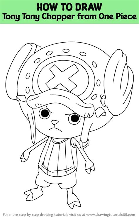 How to Draw Tony Tony Chopper from One Piece (One Piece) Step by Step | DrawingTutorials101.com