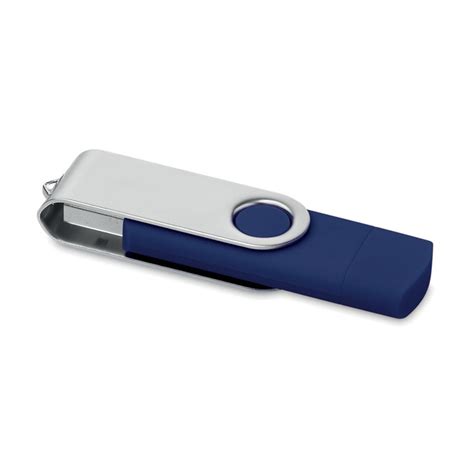 Clé USB publicitaire rotative double prise on the go