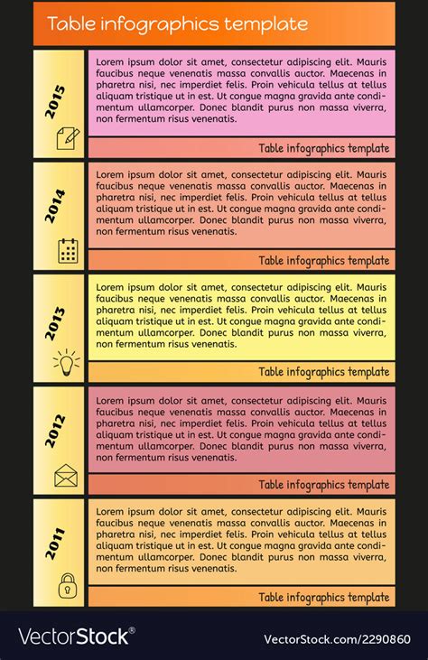 color table infographics royalty  vector image